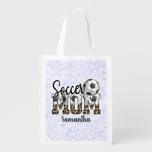 Custom Name Soccer Mom   Mother's Day Grocery Bag