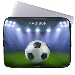 Custom name Soccer Stadium laptop sleeves