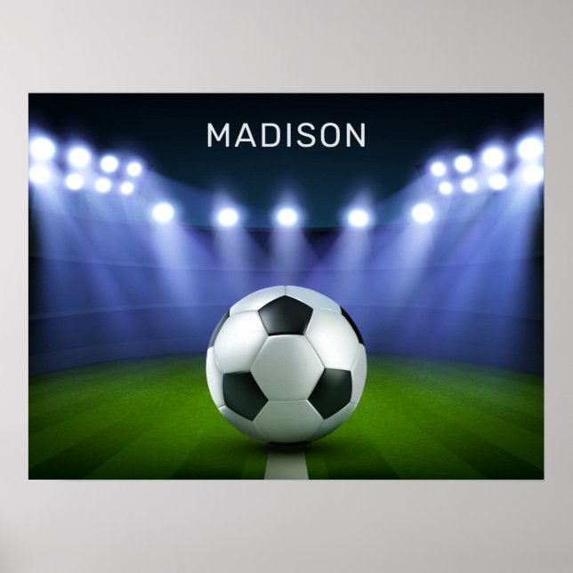 Custom name Soccer Stadium poster (Front)