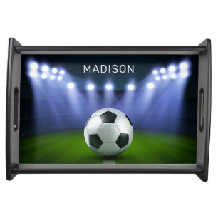 Custom name Soccer Stadium serving trays