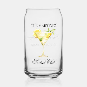 Custom Name Social Club Lemon Cocktail Can Glass