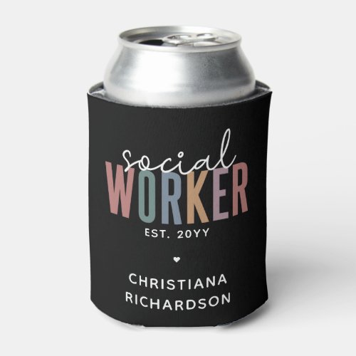 Custom Name Social Worker graduation Gifts Can Cooler