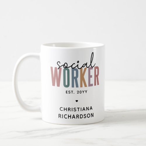 Custom Name Social Worker graduation Gifts Coffee Mug