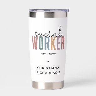Custom Name Social Worker graduation Gifts Insulated Tumbler