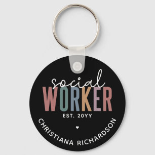 Custom Name Social Worker graduation Gifts Keychain