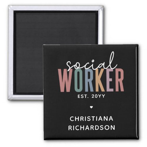 Custom Name Social Worker graduation Gifts Magnet