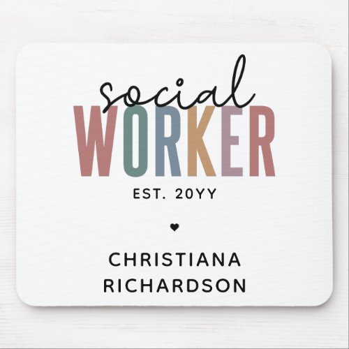 Custom Name Social Worker graduation Gifts Mouse Pad