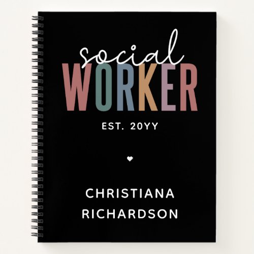 Custom Name Social Worker graduation Gifts Notebook