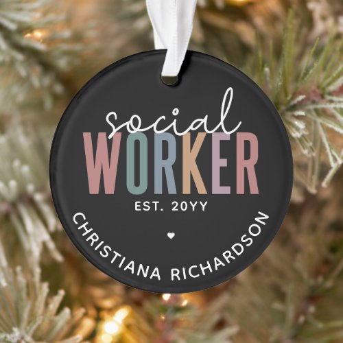 Custom Name Social Worker graduation Gifts Ornament