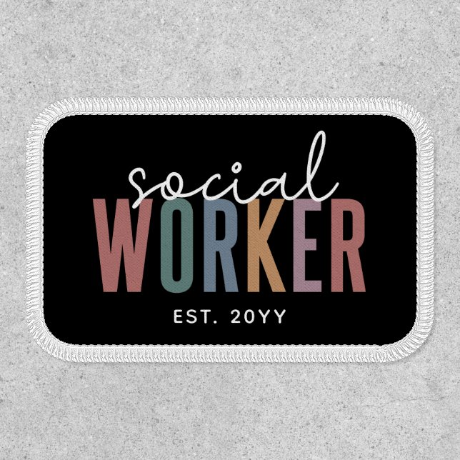 Custom Name Social Worker graduation Gifts Patch (Front)