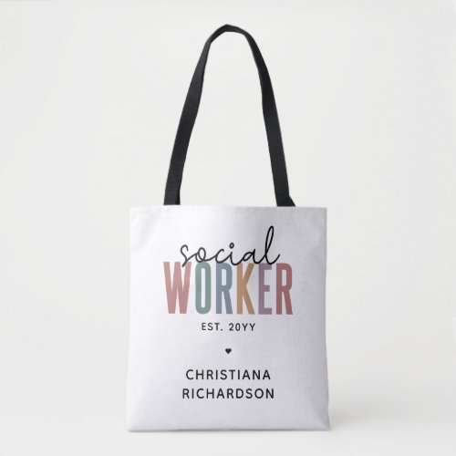 Custom Name Social Worker graduation Gifts Tote Bag