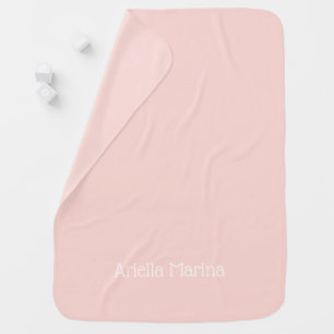 Custom Name Solid Color Rose Gold Receiving Blanket