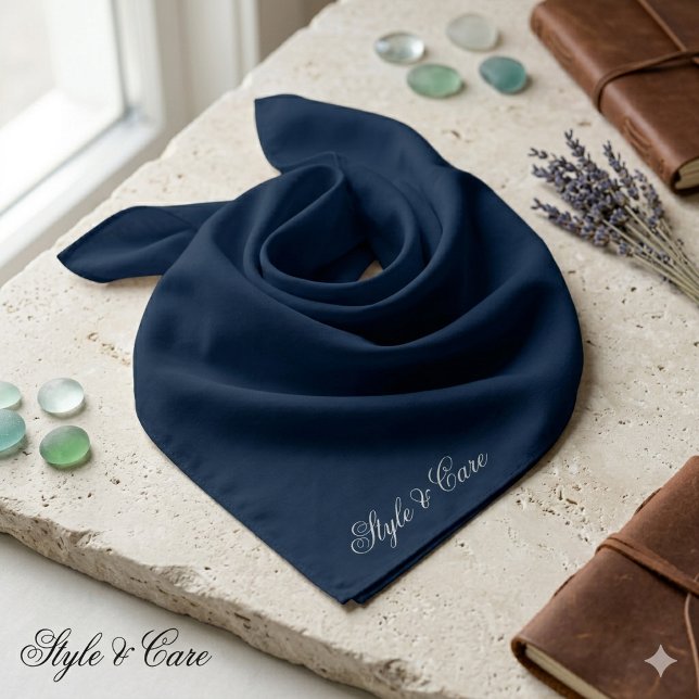 Custom Name Solid Navy Bandana Classic Style (Custom Name Solid Navy Bandana Classic Style)