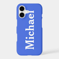 Custom Name Solid Royal Blue
