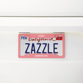 Custom Name Southern Girl Pink License Plate Frame