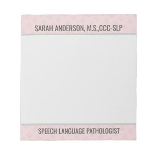 Custom Name Speech language Pathologist SLP Notep Notepad