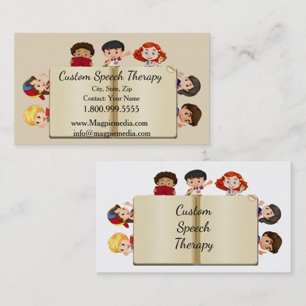 Speech Therapy Business Cards Business Card Printing Zazzle