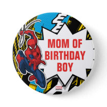 Custom Name Spider-Man Birthday Button