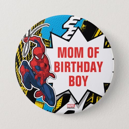 Custom Name Spider_Man Birthday Button