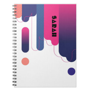 custom name Spiral Photo Notebook BAUHAUS DOTS