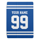 Custom name sports jersey number blue striped iPad pro cover Custom name sports jersey number blue striped iPad pro cover