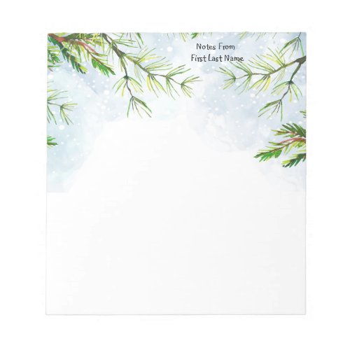 Custom Name Spruce Trees Forest Outdoors Notepad