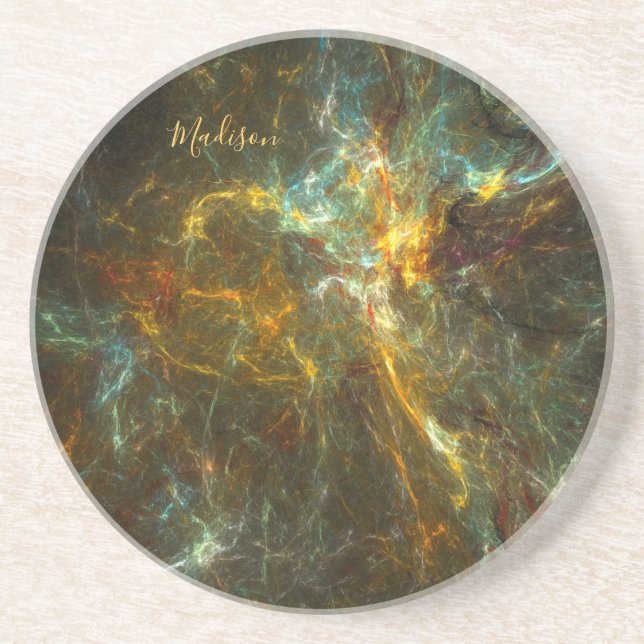 Custom name Star Field Coaster (Front)