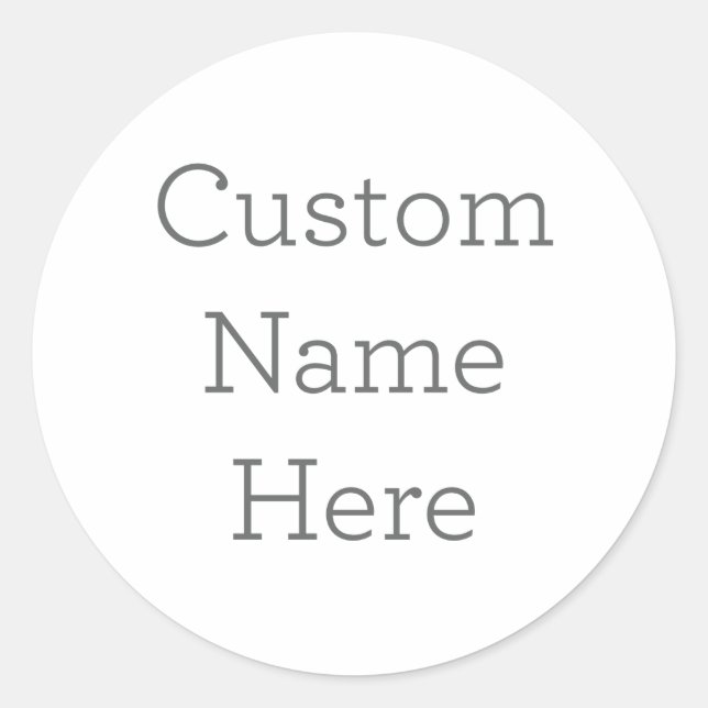Custom Classic Round Stickers, Format: Sheet of Stickers, Size: Small, 1½ inch (sheet of 20), Paper Type: Glossy White Paper (Front)