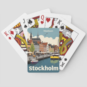 Custom Name Stockholm Sweden Poker Cards