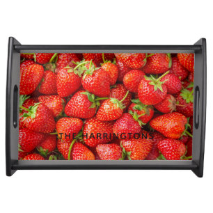Custom Name Strawberries Serving Tray