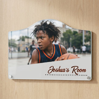 Custom Name Street Basketball Player  Door Sign