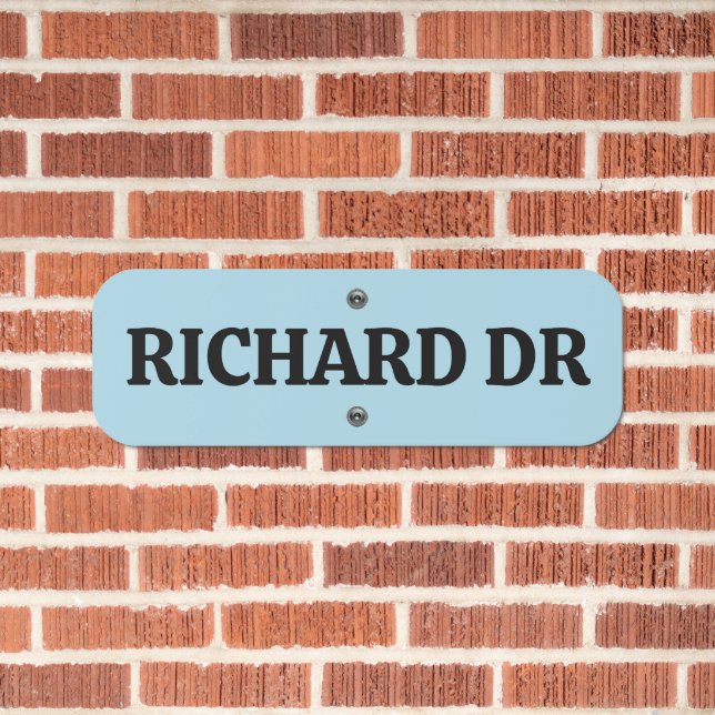 CUSTOM NAME STREET BLUE SIGN (In Situ(Brick))