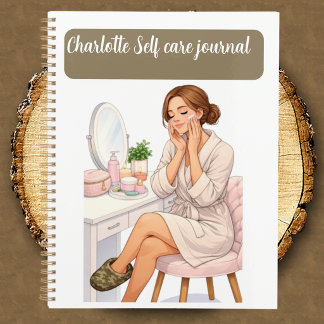 Custom name stylish Self care journal  Planner