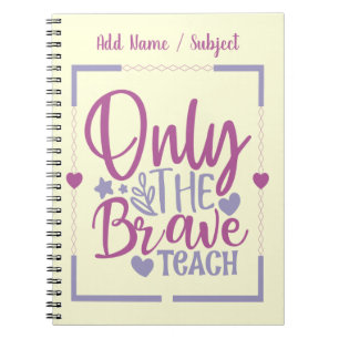 Custom Name/Subject Teacher Appreciation Gift  Notebook