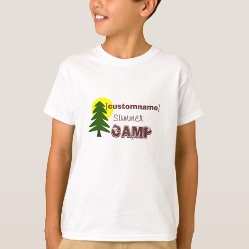 Custom name Summer Camp T_Shirt