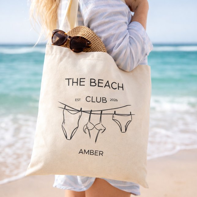 Custom Name Summer Canvas Bag Minimal Aesthetic (Creator Uploaded)