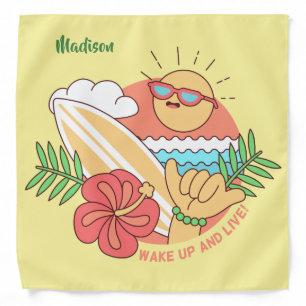 Custom name Summer Surfer Bandana