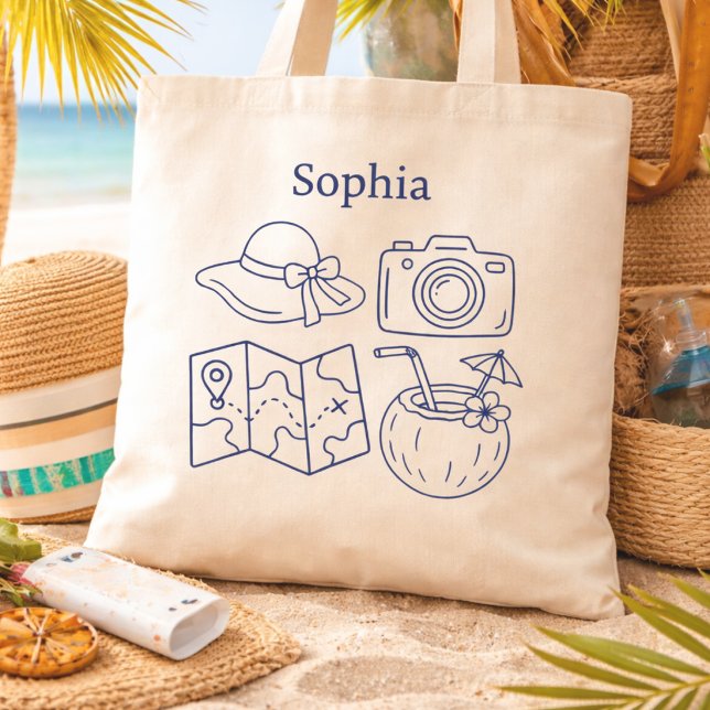 Custom Name Summer Vacation Canvas Bag (Creator Uploaded)