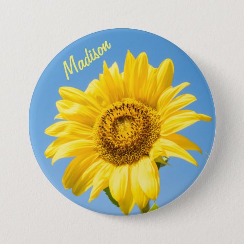 Custom name Sunflower Button