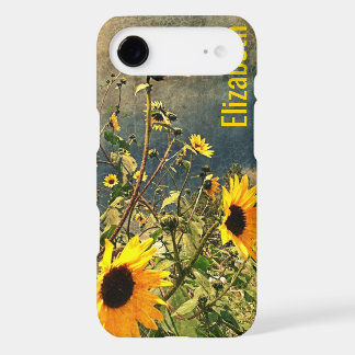 Custom Name Sunflowers Vintage Texture iPhone 17 Air Case