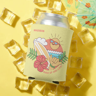Custom Name Surfer Can Cooler