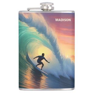 Custom Name Surfing Flask