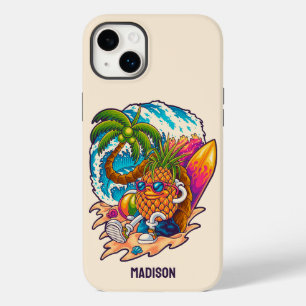 Custom Name Surfing Pineapple Case-Mate iPhone 14 Plus Case