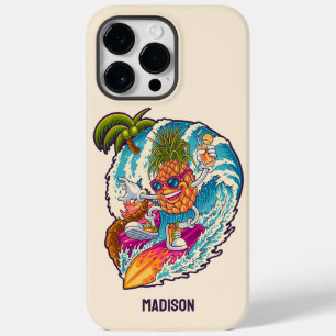 Custom Name Surfing Pineapple Case-Mate iPhone 14 Pro Max Case
