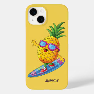 Custom Name Surfing Pineapple Case-Mate iPhone 14 Case