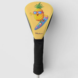 Custom Name Surfing Pineapple Golf Head Cover