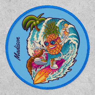 Custom Name Surfing Pineapple Patch