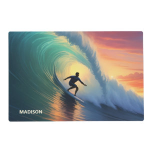 Custom Name Surfing Placemat