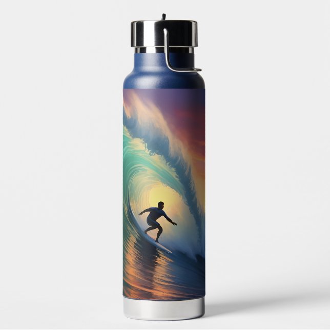 Custom Name Surfing Water Bottle (Left)