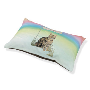Custom Name Tabby Cat Pet Pet Bed